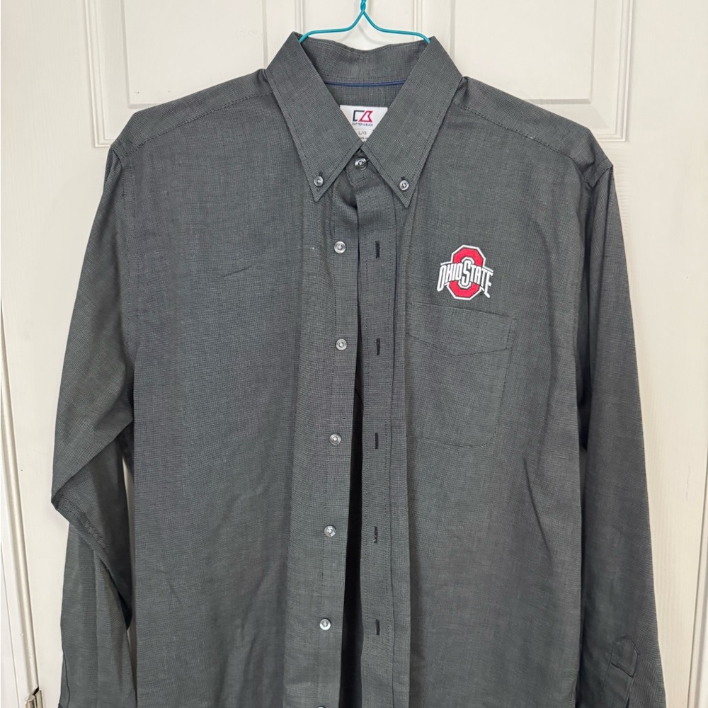 Cutter & Buck Charcoal Ohio State Button Down Shirt